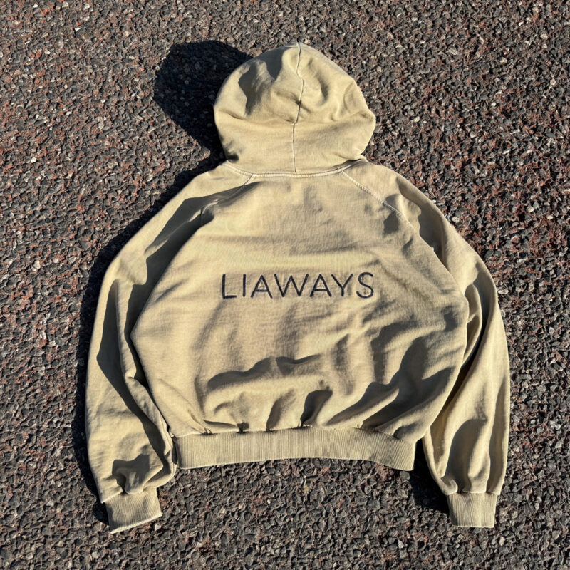 Chain embroidery stone washed hoodie